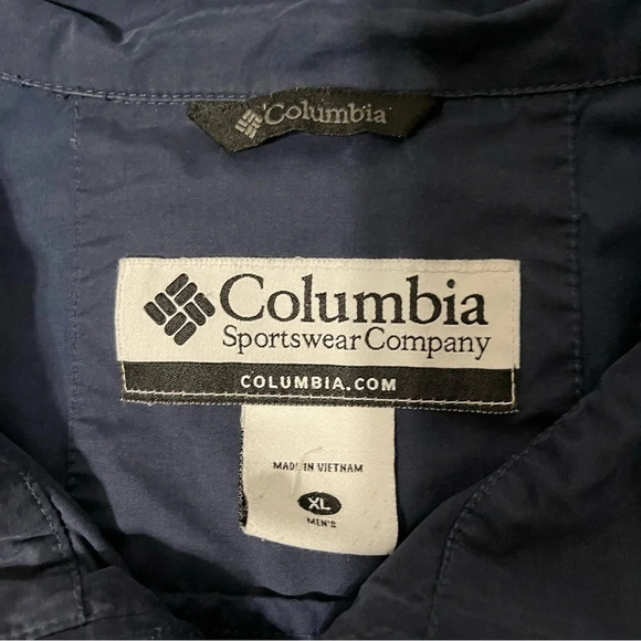 Columbia Omni Shade Jacket Men’s XL Navy Full Zip - Picture 3 of 12